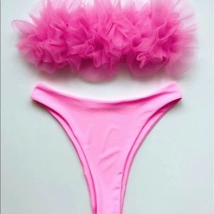 Tulle 2 piece bathing suit